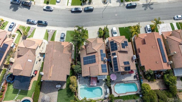 aerial view featuring a residential view