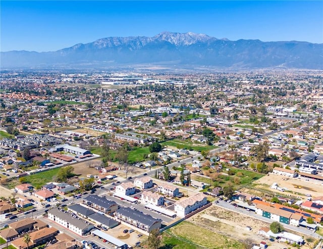 aerial view featuring a mountain view