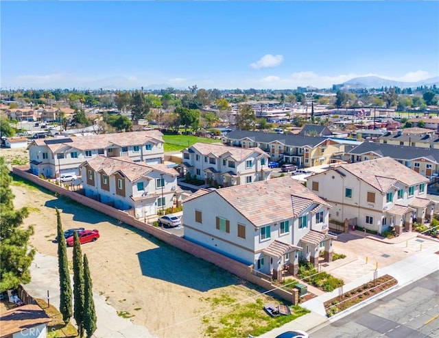 bird's eye view with a residential view