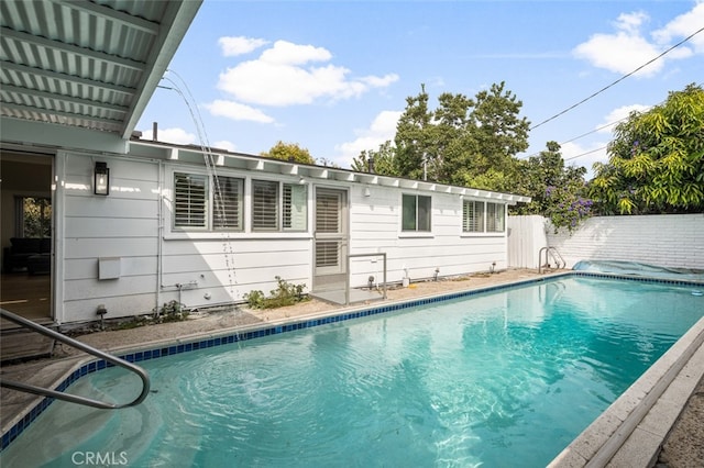 pool featuring fence