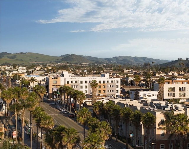 city view with a mountain view