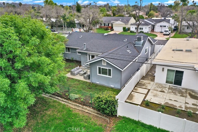 bird's eye view featuring a residential view