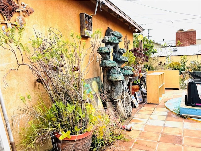 view of home's exterior with stucco siding