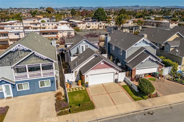 aerial view featuring a residential view