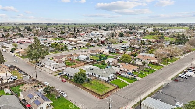 aerial view with a residential view