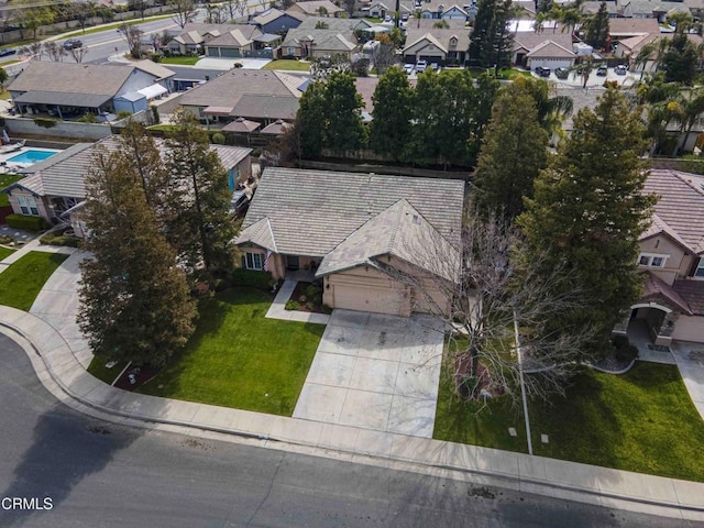 aerial view featuring a residential view