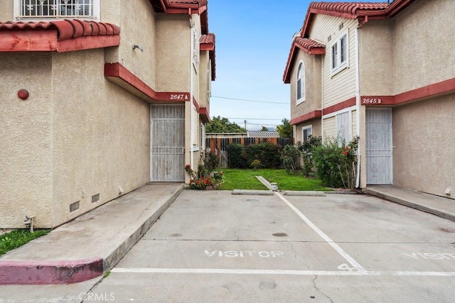 exterior space featuring fence