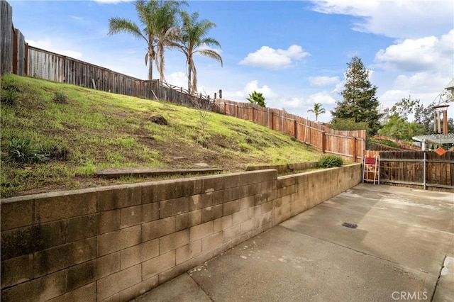 view of patio / terrace featuring a fenced backyard