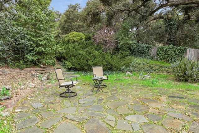 view of patio / terrace with fence