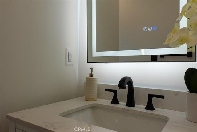 interior details with vanity
