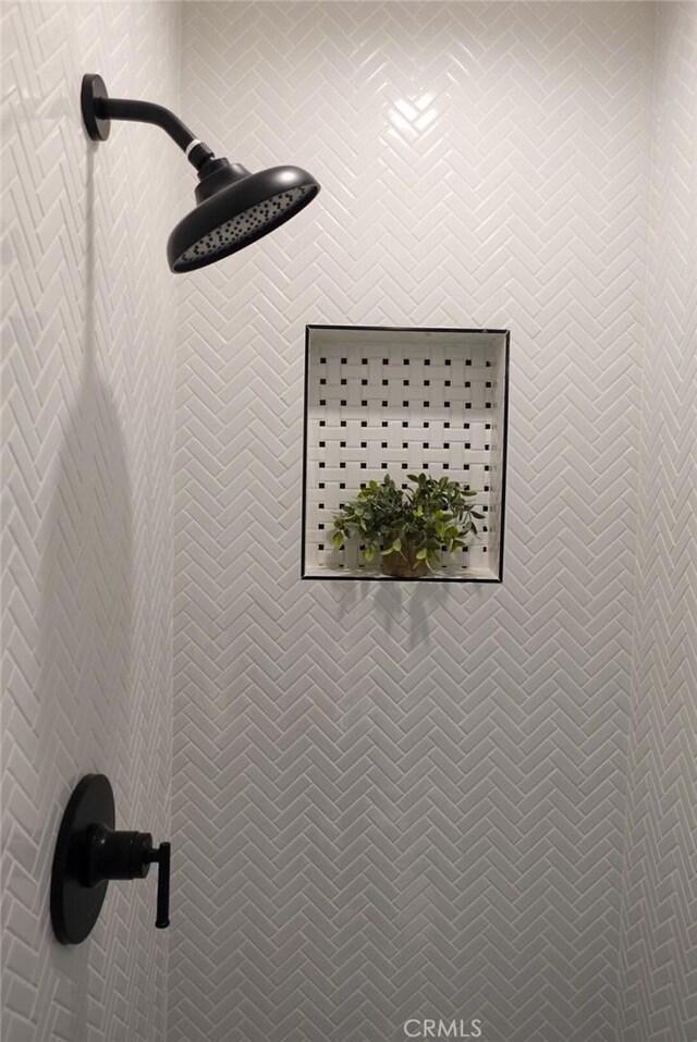 details with tiled shower