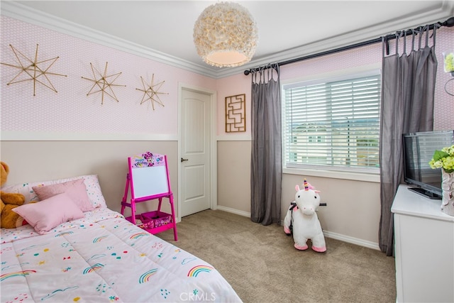 1007 Violet Ct, Calimesa, CA 92320 - carpeted bedroom with baseboards and crown molding