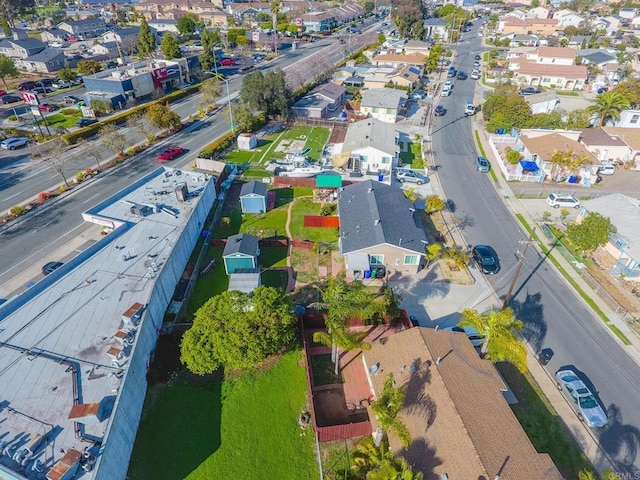 drone / aerial view with a residential view