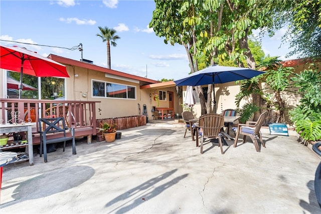 view of patio / terrace featuring outdoor dining area