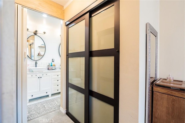 bathroom with vanity