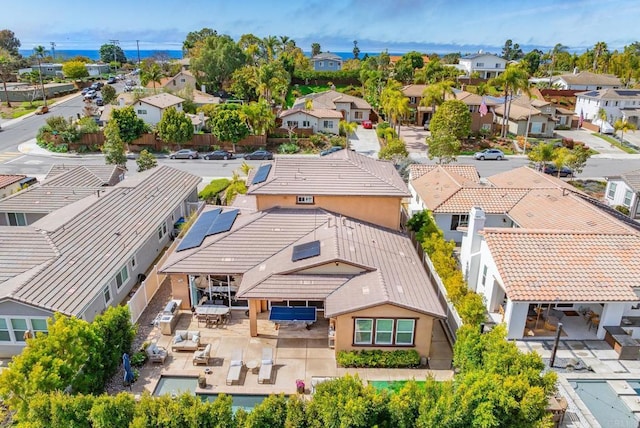 bird's eye view with a residential view