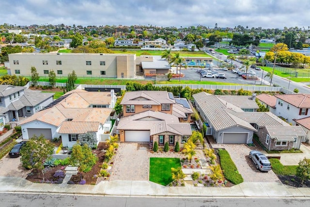 bird's eye view with a residential view