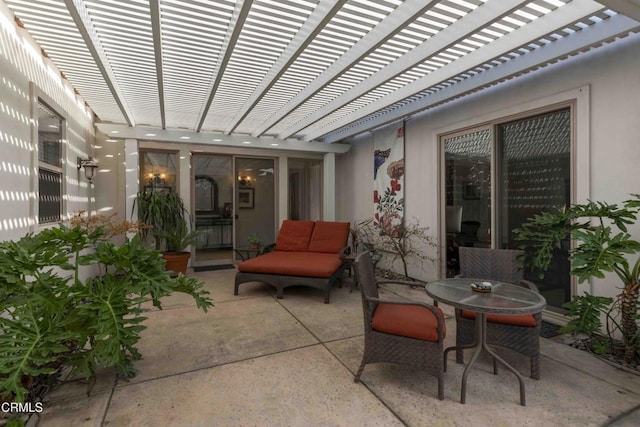 view of patio with outdoor dining area