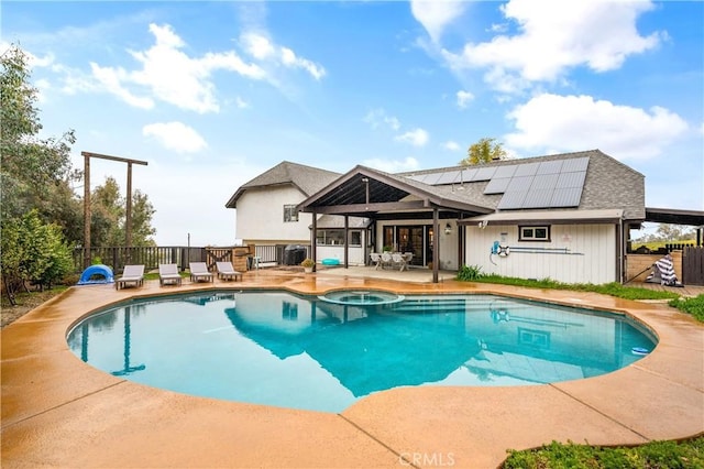 38680 Mesa Rd, Temecula, CA 92592 - view of swimming pool featuring a patio and a pool with connected hot tub