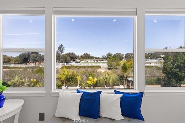 sunroom with plenty of natural light