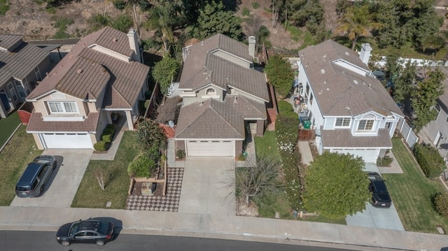 aerial view featuring a residential view