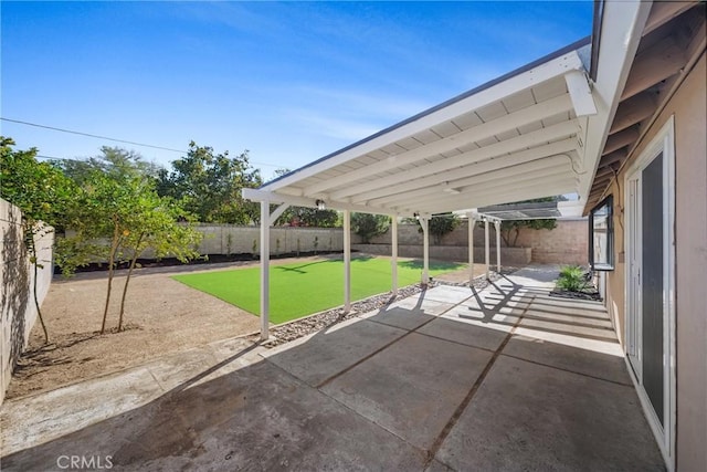 view of patio / terrace with a fenced backyard