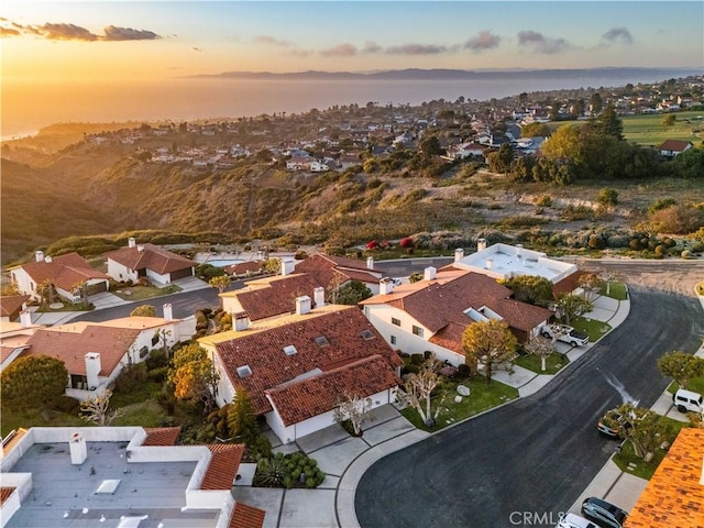 aerial view featuring a residential view