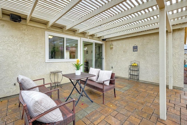 view of patio / terrace with a pergola