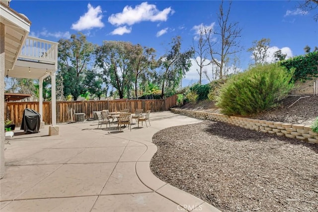 view of patio / terrace featuring a fenced backyard