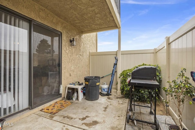 view of patio / terrace with a fenced backyard