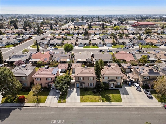 aerial view with a residential view