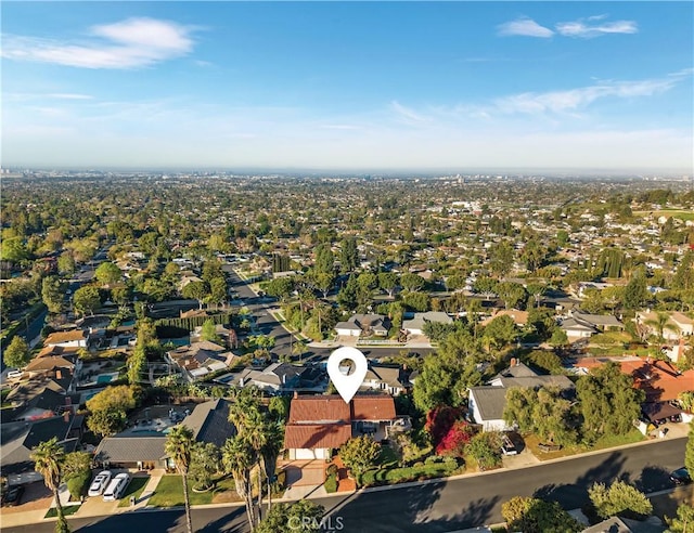 bird's eye view featuring a residential view