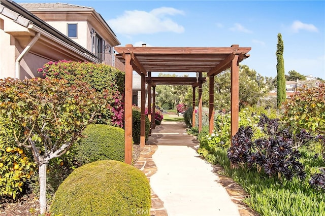 surrounding community featuring a pergola