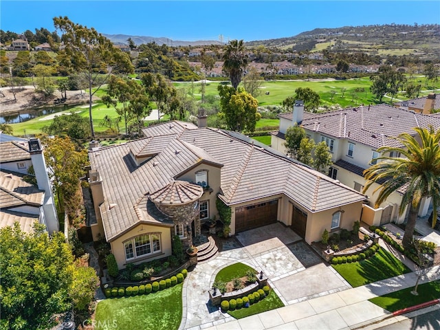 10 Corte Vizcaya, San Clemente, CA 92673 - aerial view of residential area featuring a golf course and a water and mountain view