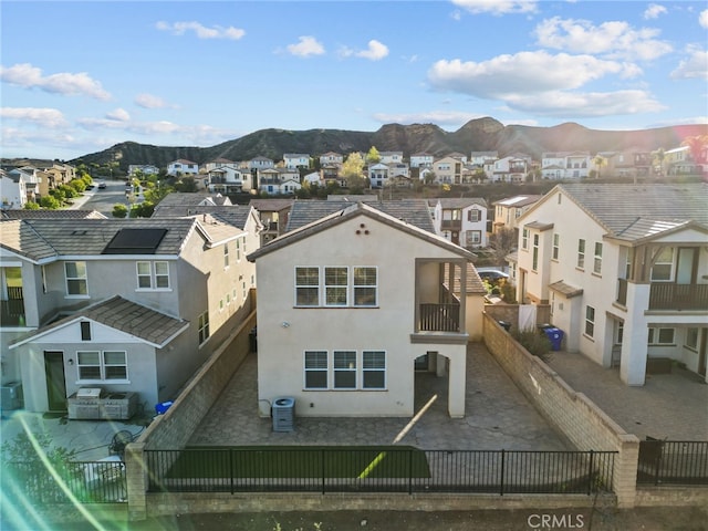 bird's eye view with a mountain view and a residential view