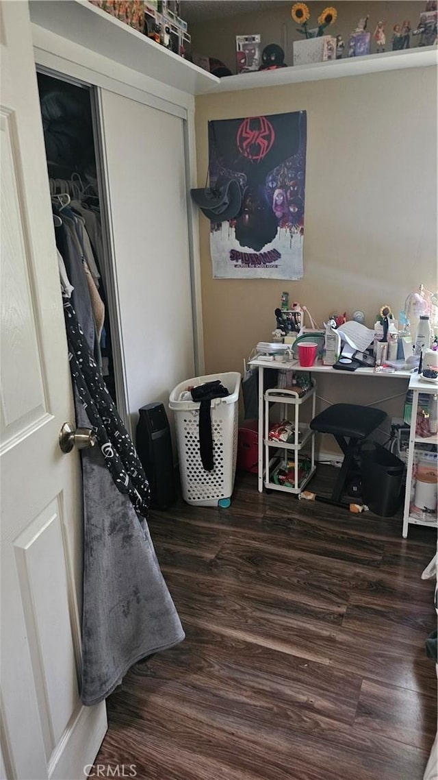 interior space featuring wood finished floors