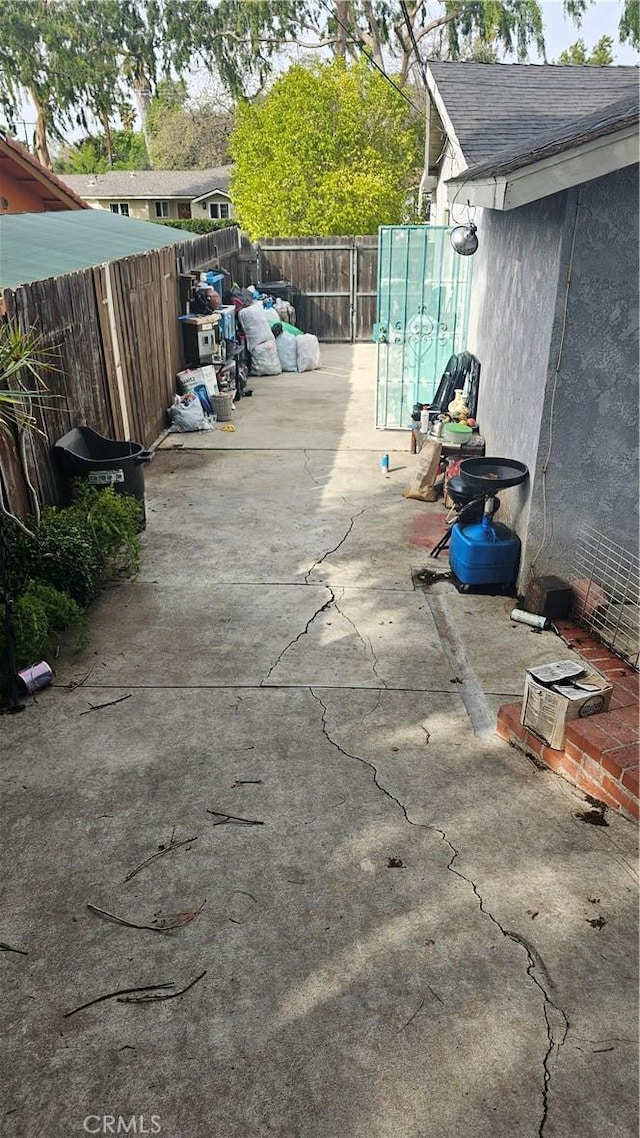 view of patio with a fenced backyard