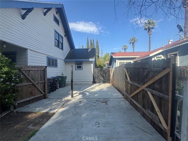 view of patio with fence