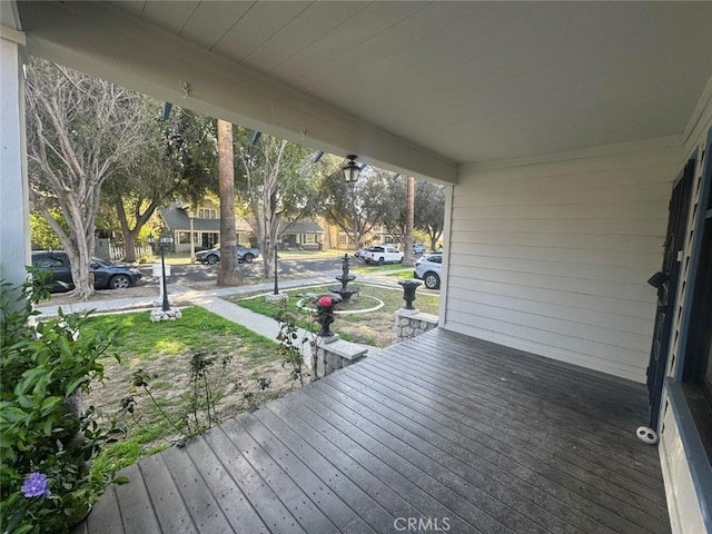 deck featuring a residential view