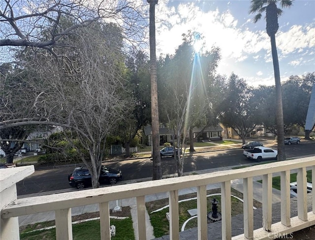 view of street with a residential view