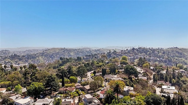 aerial view with a residential view