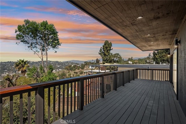 view of deck at dusk