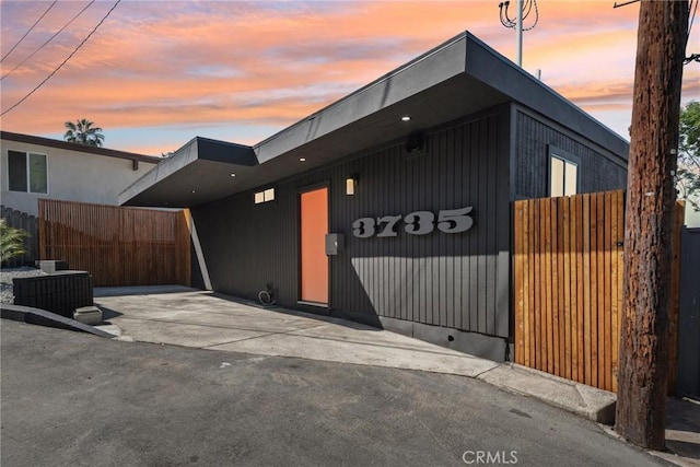 view of front of property with fence