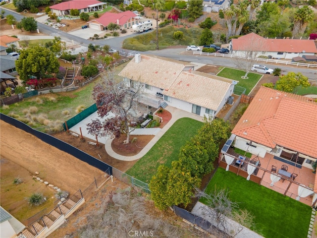 bird's eye view with a residential view