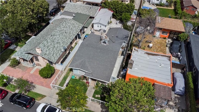 aerial view with a residential view