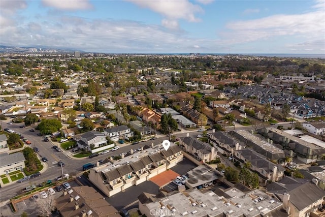 aerial view with a residential view