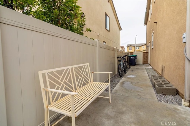 view of patio / terrace with fence