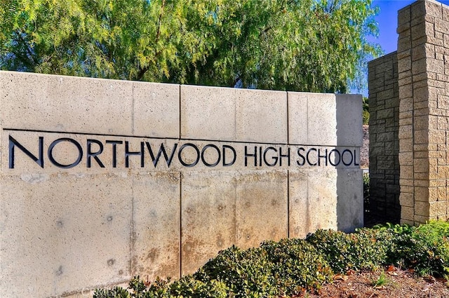 view of community sign