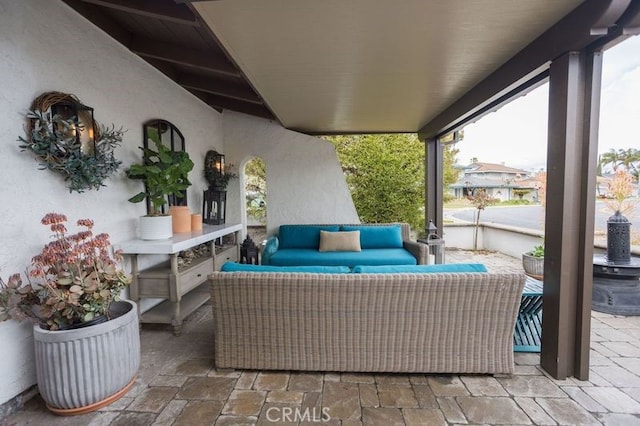 view of patio featuring outdoor lounge area