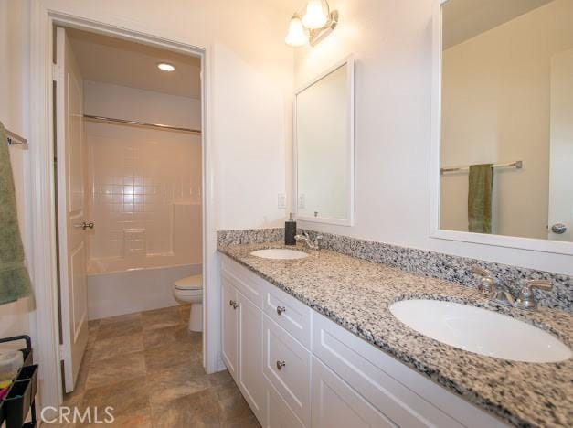 36626 Sevilla Way, Beaumont, CA 92223 - bathroom featuring double vanity and bathing tub / shower combination